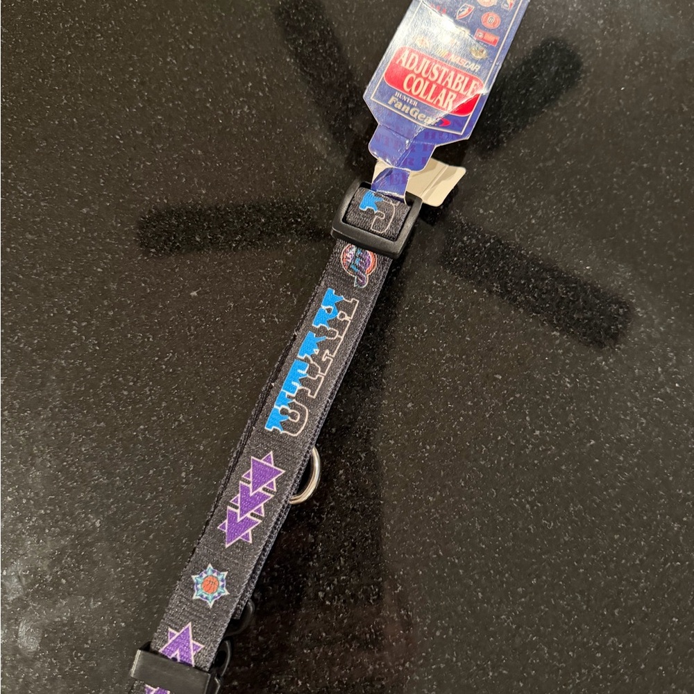 Utah Jazz Adjustable Black Collar with Purple and Blue Accents Size M